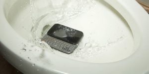 Mobile Phone down Toilet